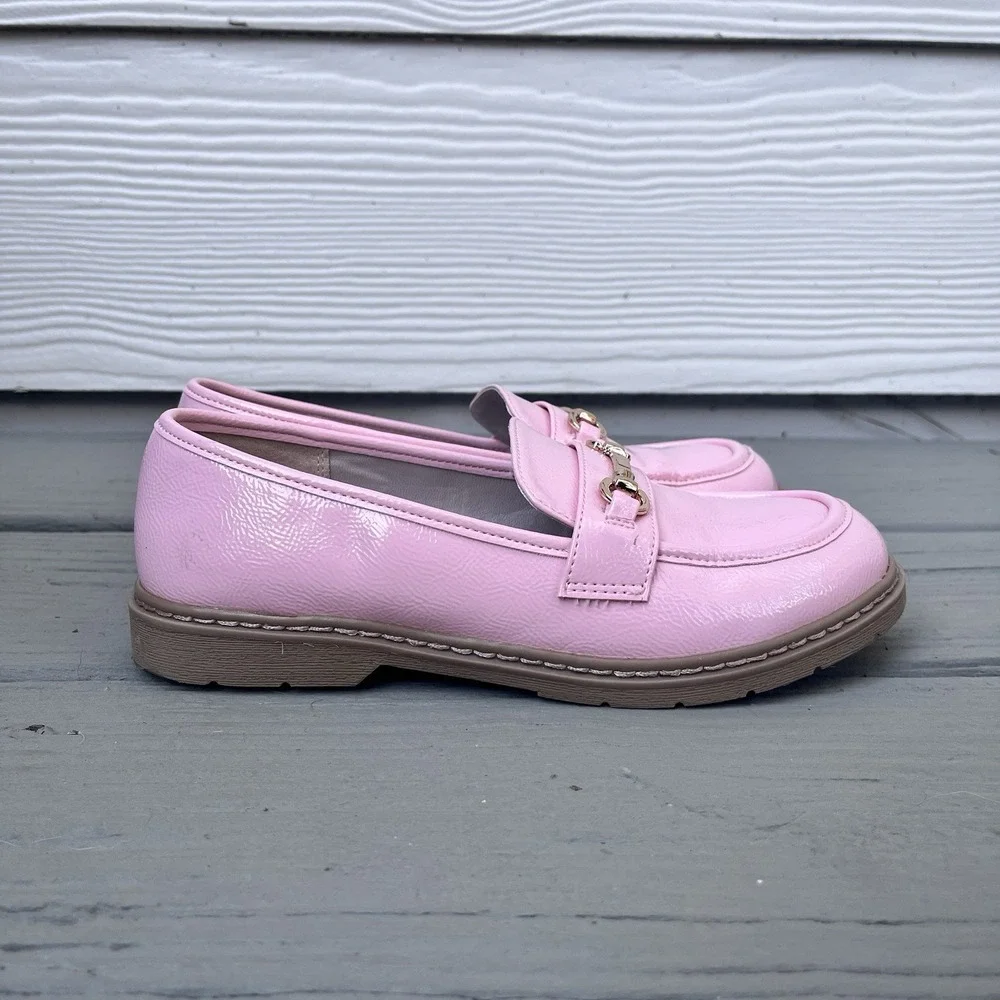 Gymboree Pink Faux Patent Loafers Classroom‎ Cutie Girls Size 2